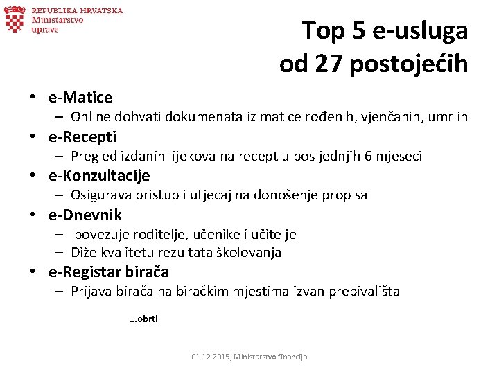 Top 5 e-usluga od 27 postojećih • e-Matice – Online dohvati dokumenata iz matice