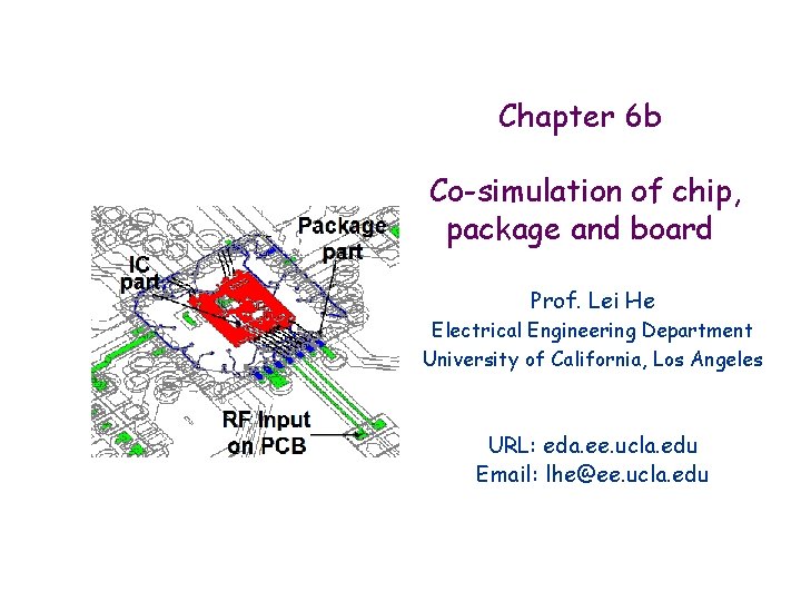 Chapter 6 b Co-simulation of chip, package and board Prof. Lei He Electrical Engineering