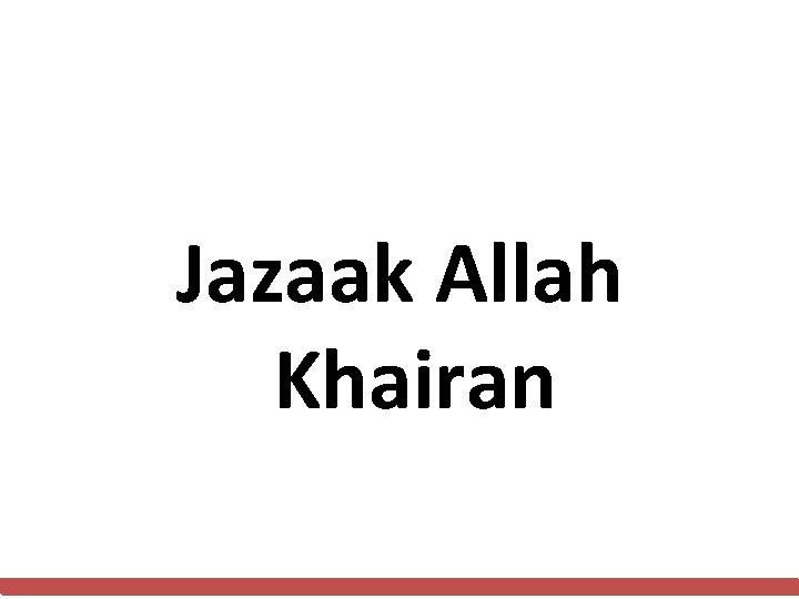Meaning jazakallah khair Seasons Ali