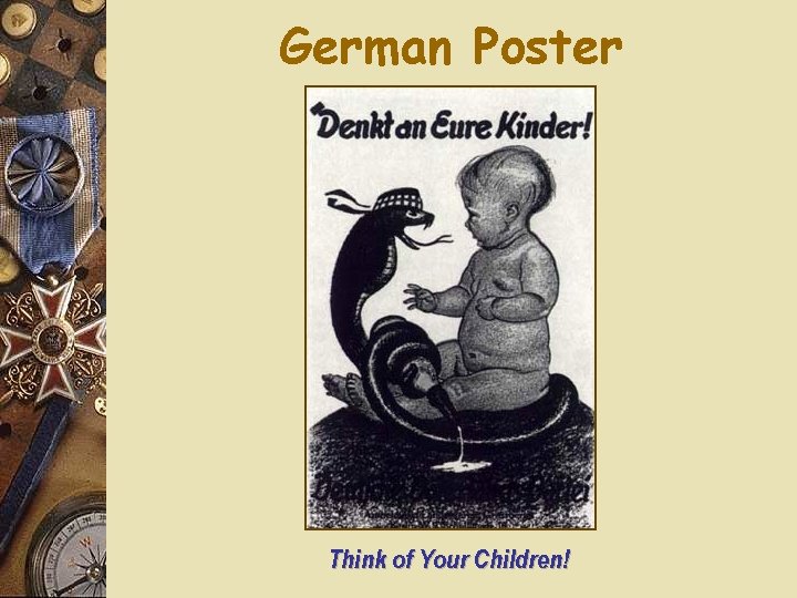 German Poster Think of Your Children! 