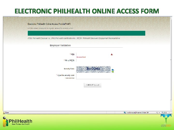 ELECTRONIC PHILHEALTH ONLINE ACCESS FORM (EPOAF) 