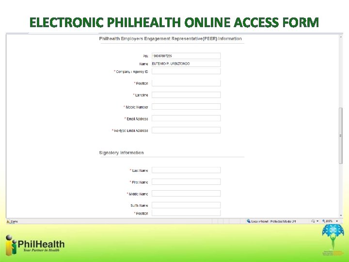 ELECTRONIC PHILHEALTH ONLINE ACCESS FORM (EPOAF) 