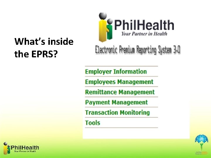 What’s inside the EPRS? 