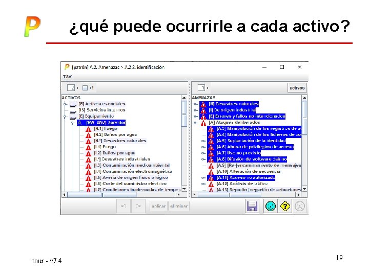 ¿qué puede ocurrirle a cada activo? tour - v 7. 4 19 