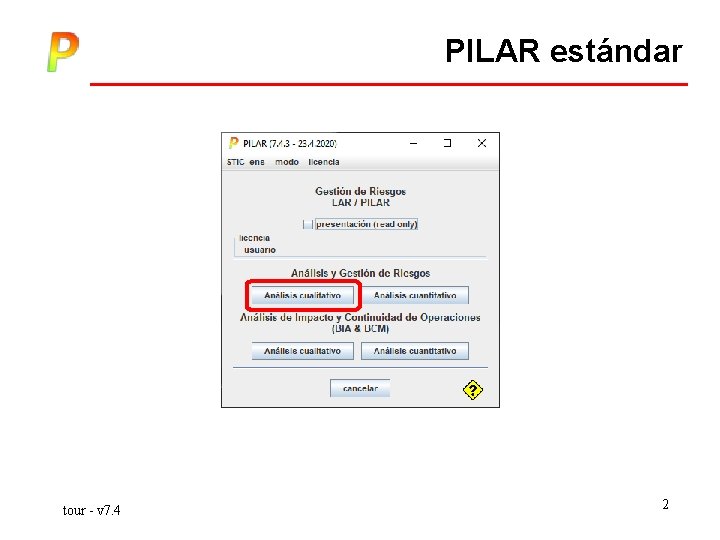 PILAR estándar tour - v 7. 4 2 