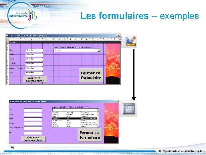 Les formulaires -- exemples 29 