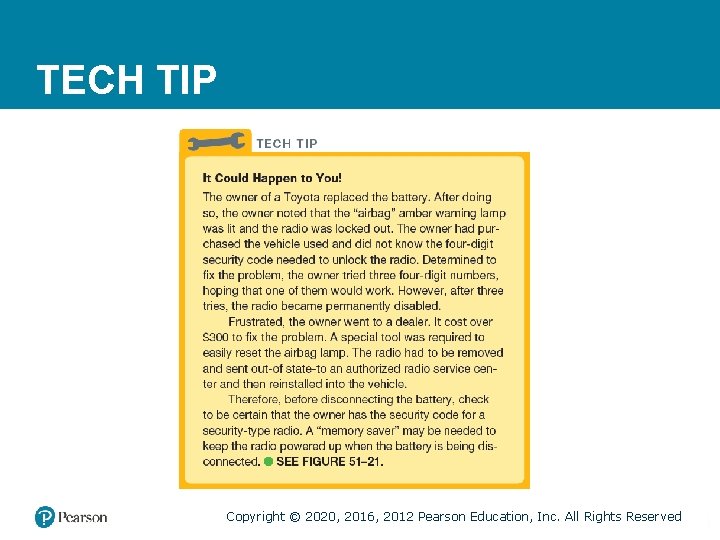 TECH TIP Copyright © 2020, 2016, 2012 Pearson Education, Inc. All Rights Reserved 