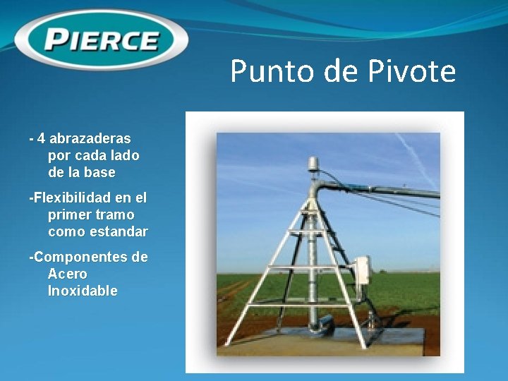 Punto de Pivote - 4 abrazaderas por cada lado de la base -Flexibilidad en