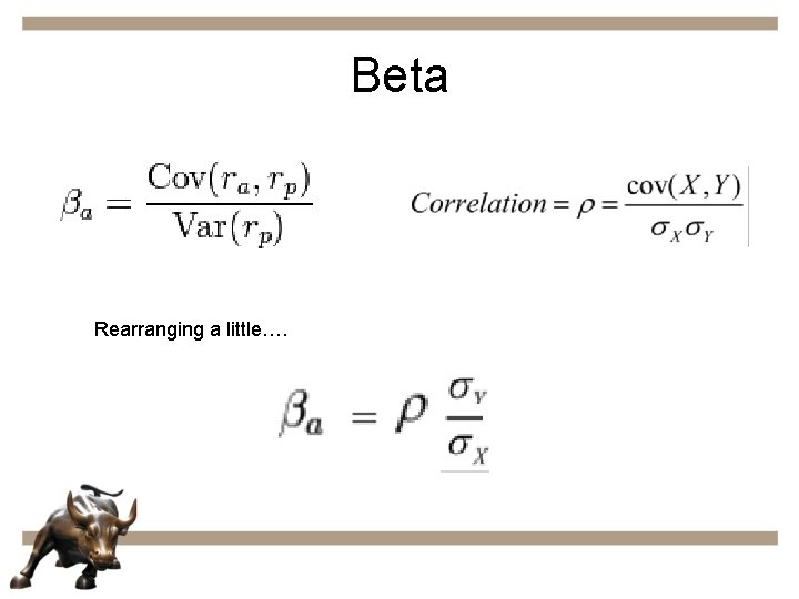 Beta Rearranging a little…. 