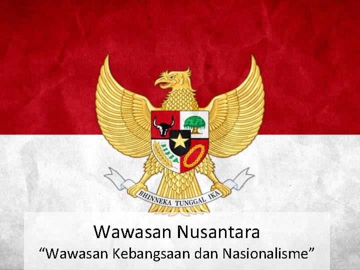 Wawasan Nusantara “Wawasan Kebangsaan dan Nasionalisme” 