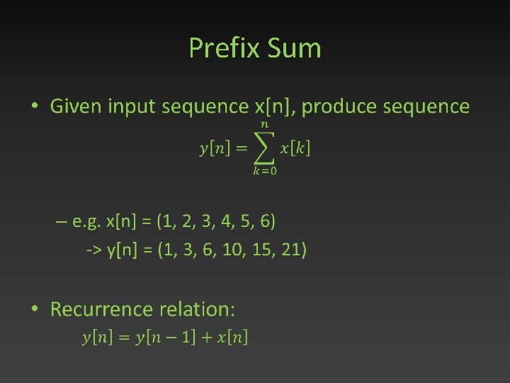 Prefix Sum • 