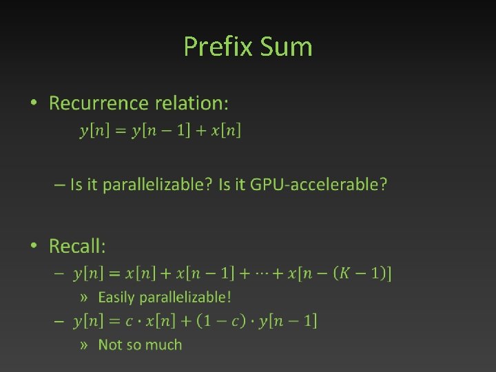 Prefix Sum • 