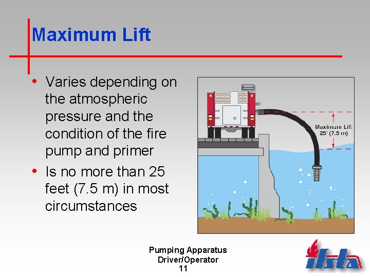 Maximum Lift • Varies depending on the atmospheric pressure and the condition of the