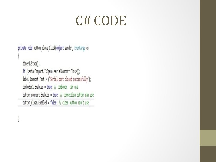 C# CODE 