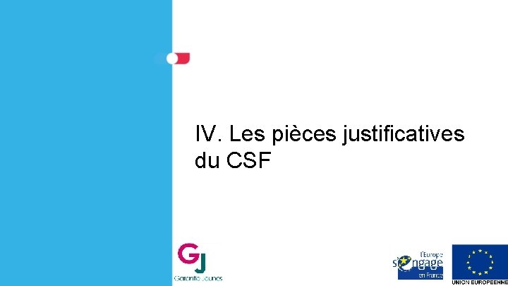 IV. Les pièces justificatives du CSF 