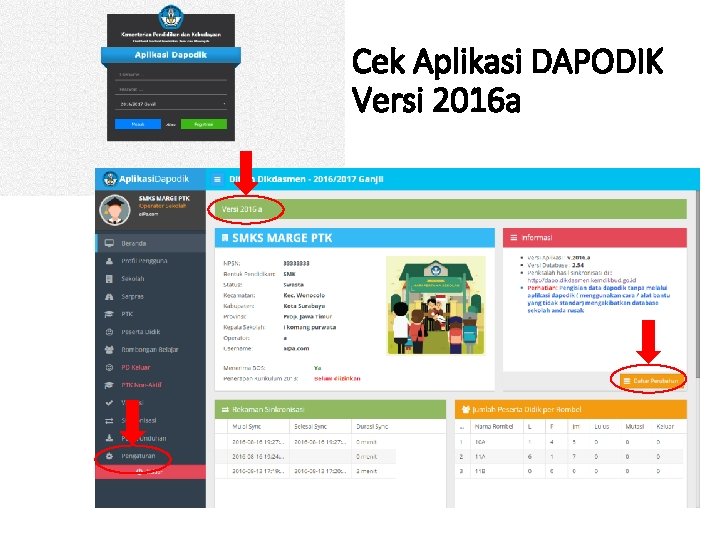 Cek Aplikasi DAPODIK Versi 2016 a 