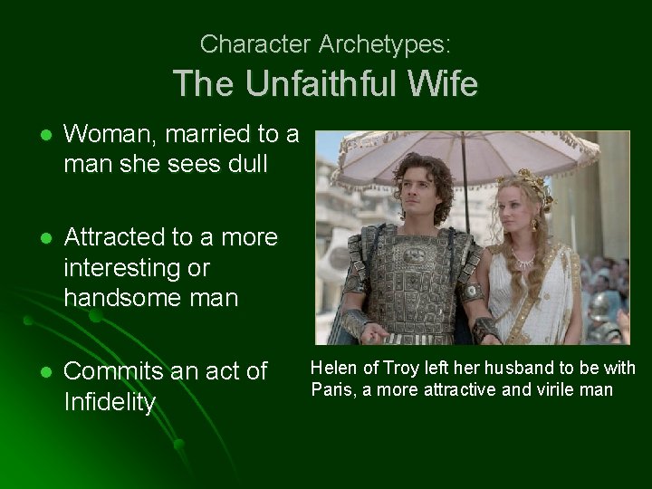 Character Archetypes: The Unfaithful Wife l Woman, married to a man she sees dull