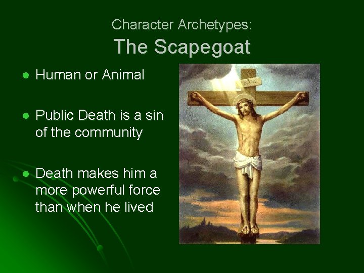 Character Archetypes: The Scapegoat l Human or Animal l Public Death is a sin