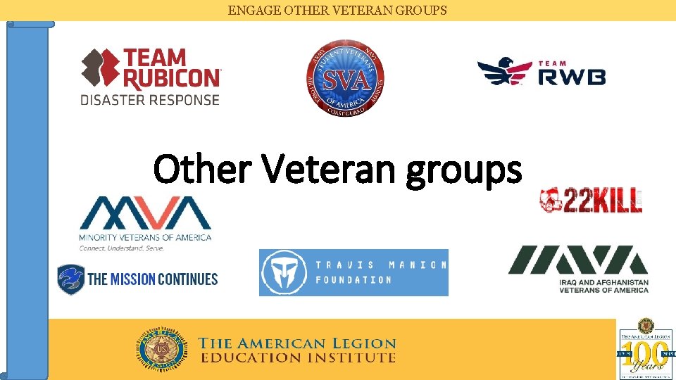 ENGAGE OTHER VETERAN GROUPS Other Veteran groups 