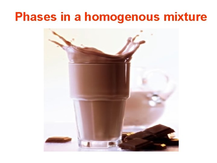 Phases in a homogenous mixture 