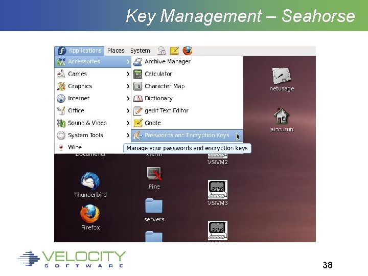 Key Management – Seahorse 38 