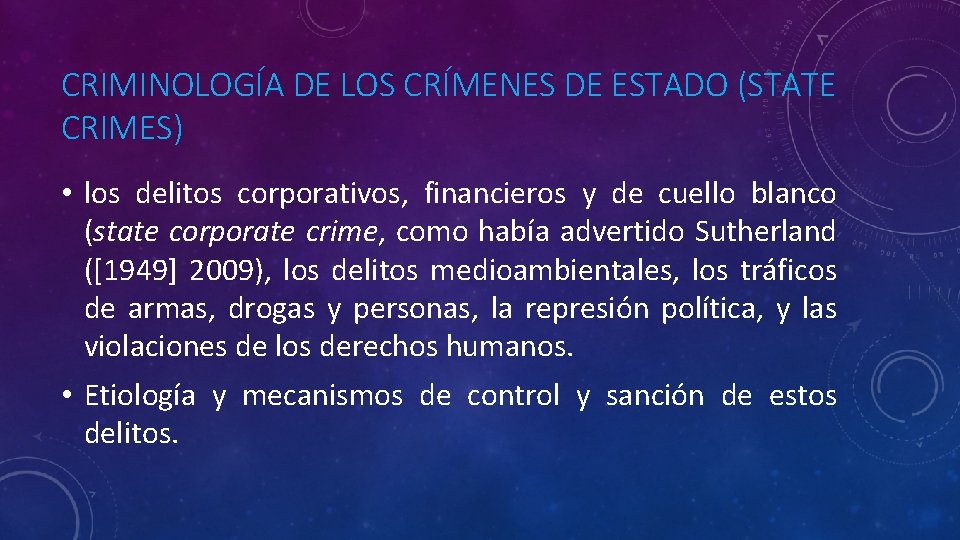 CRIMINOLOGÍA DE LOS CRÍMENES DE ESTADO (STATE CRIMES) • los delitos corporativos, financieros y