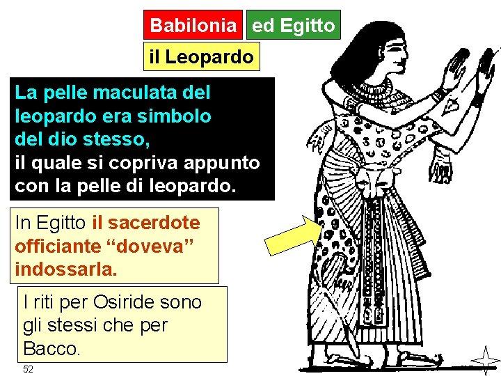 Babilonia ed Egitto il Leopardo La pelle maculata del leopardo era simbolo del dio