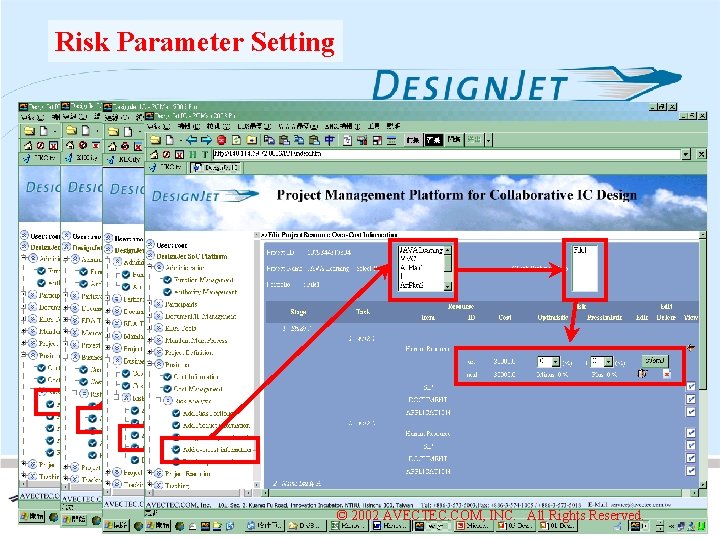 Risk Parameter Setting © 2002 AVECTEC. COM, INC. All Rights Reserved. 