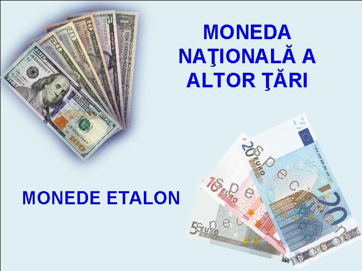 MONEDA NAŢIONALĂ A ALTOR ŢĂRI MONEDE ETALON 