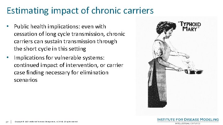 Estimating impact of chronic carriers • Public health implications: even with cessation of long