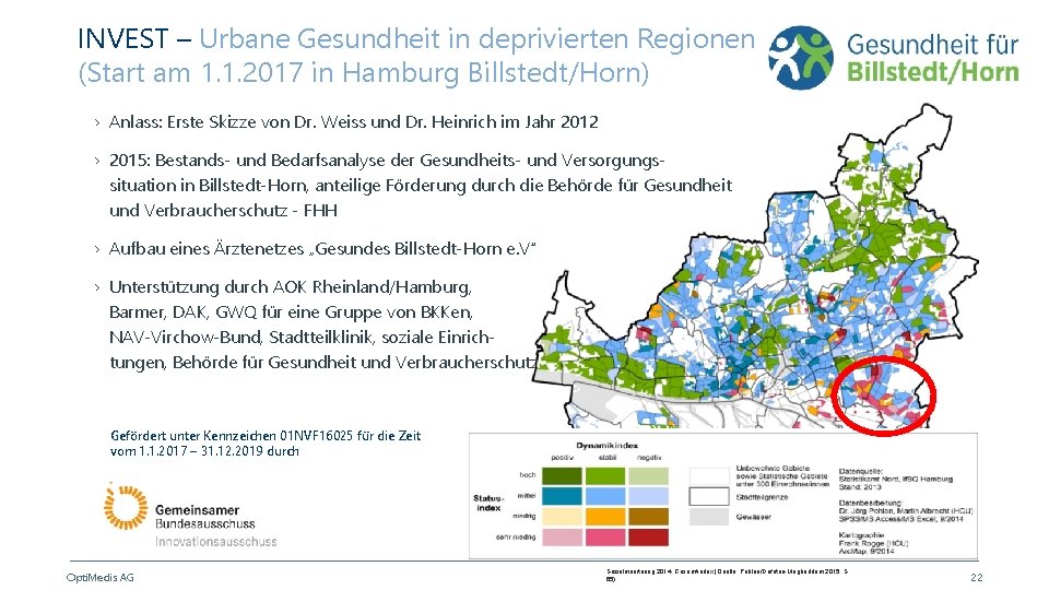 INVEST – Urbane Gesundheit in deprivierten Regionen (Start am 1. 1. 2017 in Hamburg