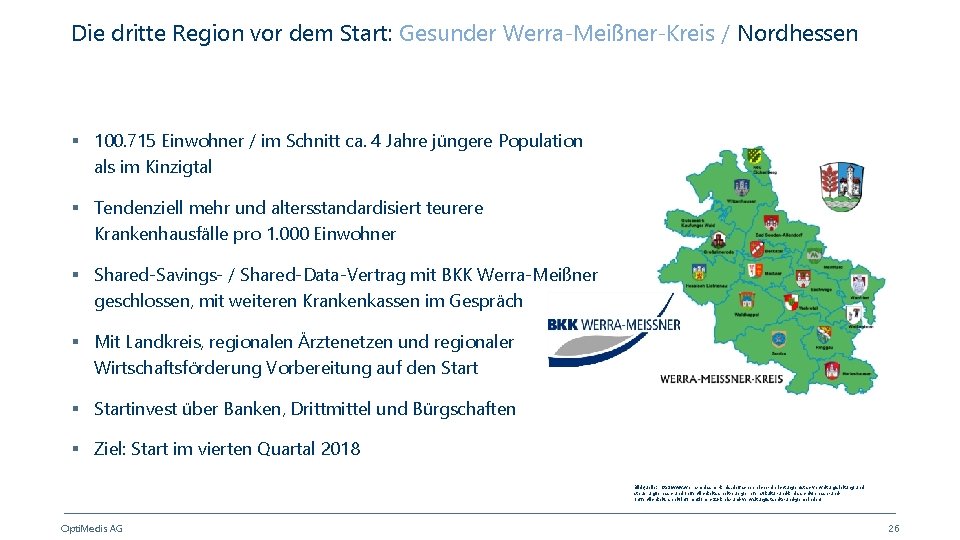 Die dritte Region vor dem Start: Gesunder Werra-Meißner-Kreis / Nordhessen § 100. 715 Einwohner