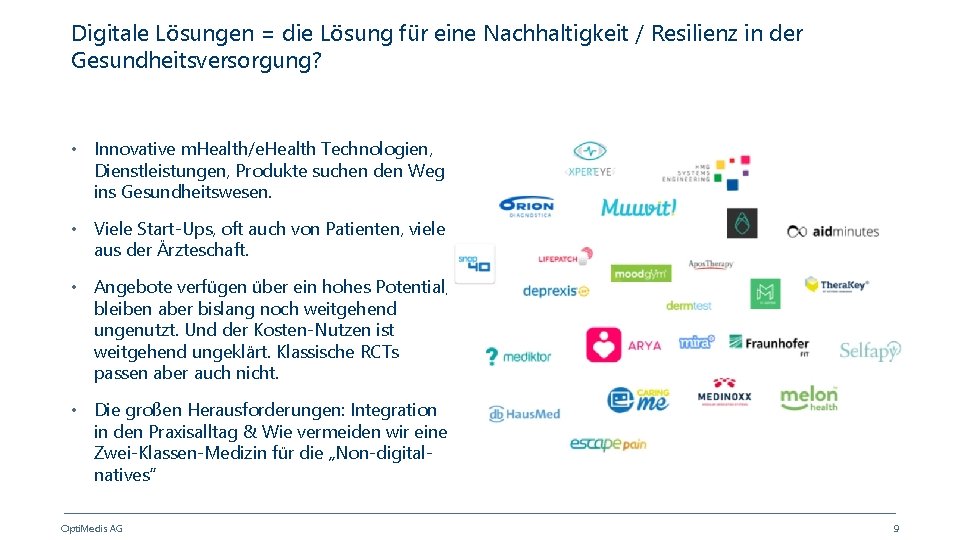 Digitale Lösungen = die Lösung für eine Nachhaltigkeit / Resilienz in der Gesundheitsversorgung? •