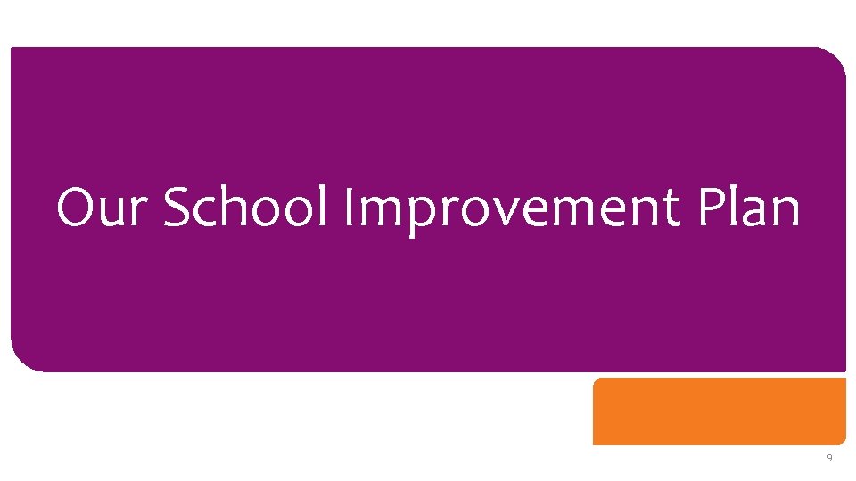 Our School Improvement Plan 9 