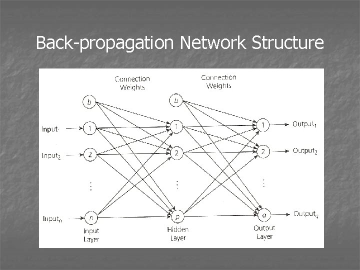 Back-propagation Network Structure 