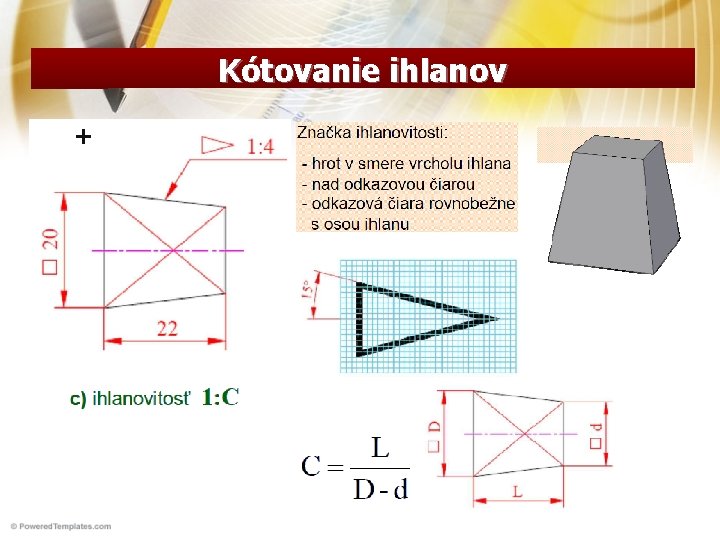 Kótovanie ihlanov + 