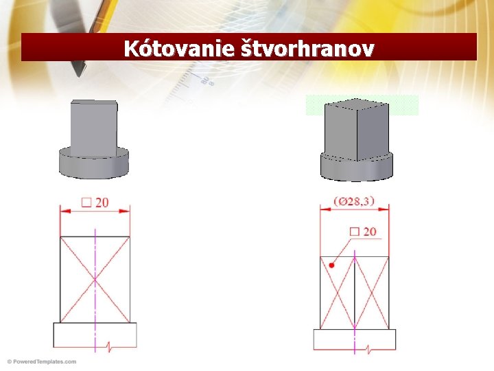 Kótovanie štvorhranov 