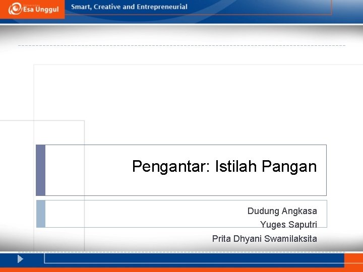 Pengantar: Istilah Pangan Dudung Angkasa Yuges Saputri Prita Dhyani Swamilaksita 