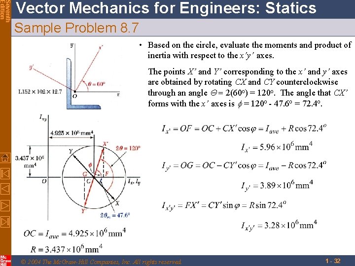 Seventh Edition Vector Mechanics for Engineers: Statics Sample Problem 8. 7 • Based on