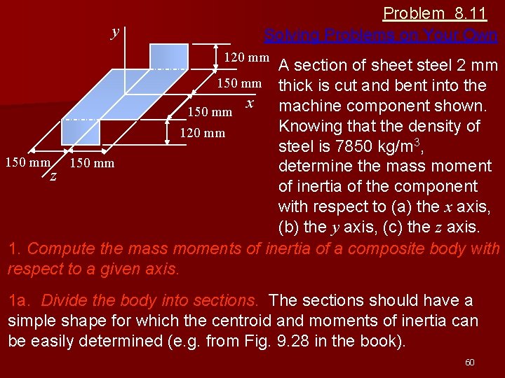y Problem 8. 11 Solving Problems on Your Own 120 mm A section of