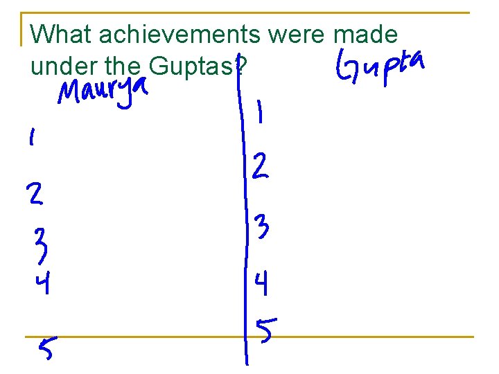 What achievements were made under the Guptas? 