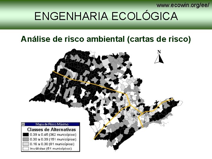 www. ecowin. org/ee/ ENGENHARIA ECOLÓGICA Análise de risco ambiental (cartas de risco) www. ecowin. org/ee/ ENGENHARIA ECOLÓGICA Análise de risco ambiental (cartas de risco)