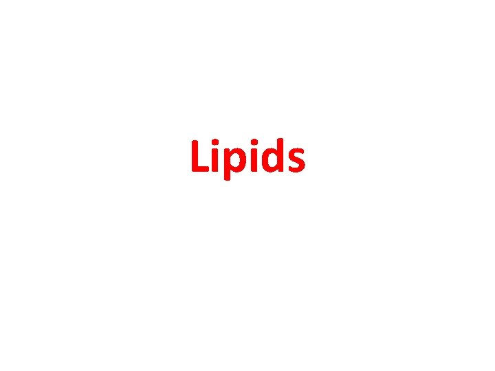 Lipids 