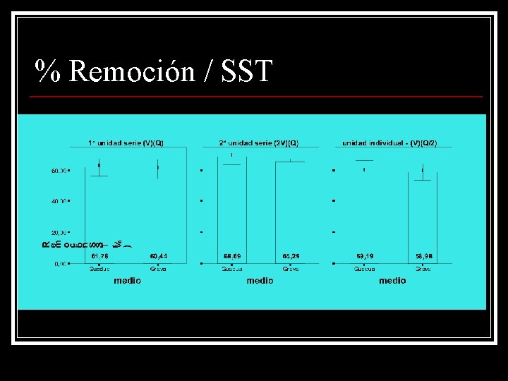 % Remoción / SST 