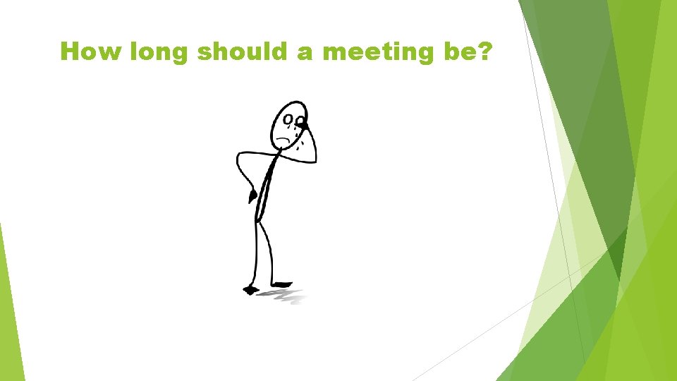 How long should a meeting be? 