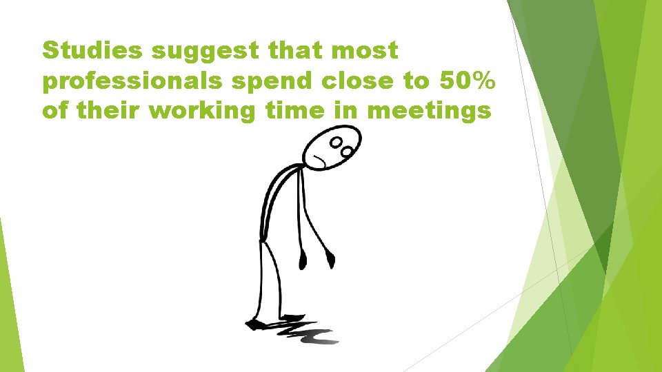 Studies suggest that most professionals spend close to 50% of their working time in