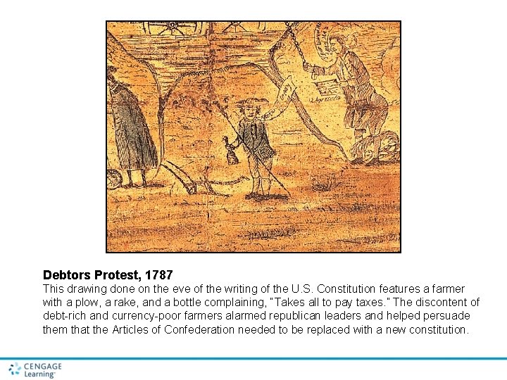 Debtors Protest, 1787 This drawing done on the eve of the writing of the