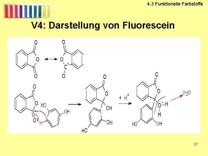 4. 3 Funktionelle Farbstoffe V 4: Darstellung von Fluorescein 37 