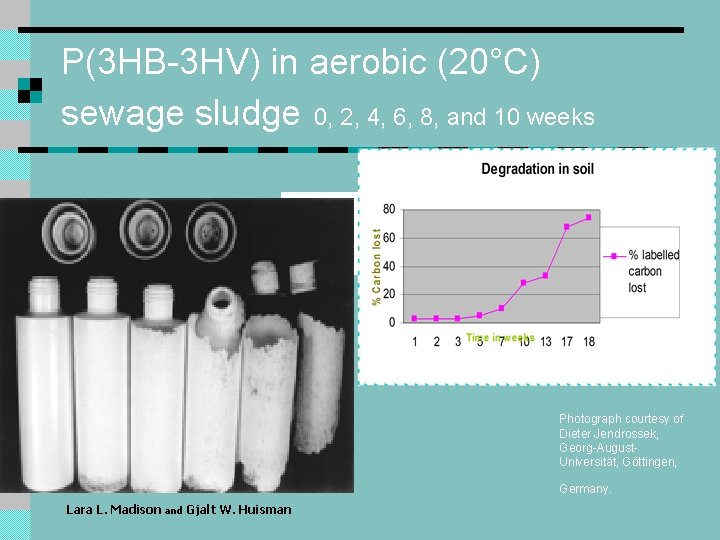 P(3 HB-3 HV) in aerobic (20°C) sewage sludge 0, 2, 4, 6, 8, and P(3 HB-3 HV) in aerobic (20°C) sewage sludge 0, 2, 4, 6, 8, and