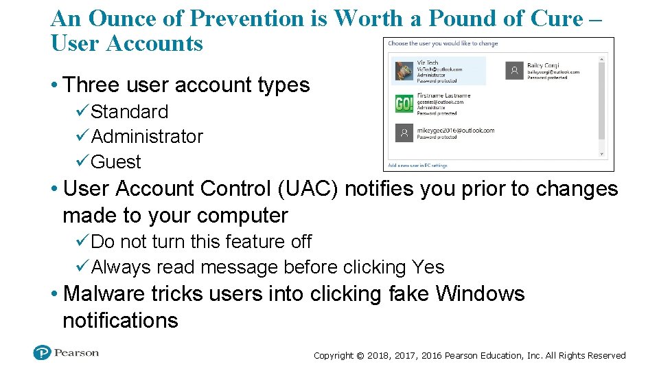 An Ounce of Prevention is Worth a Pound of Cure – User Accounts •